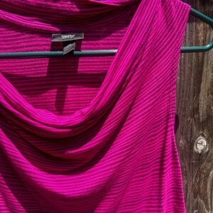 Y2K | MOSSIMO | Fuchsia Striped Cowl Neck Top